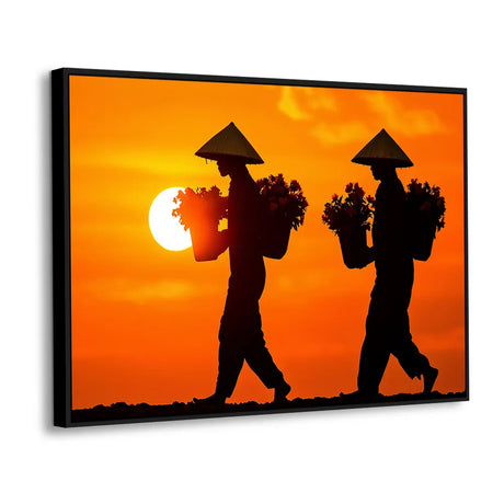 "Silhouettes At Sunset"  – Timeless Beauty - Canvas Wall Art