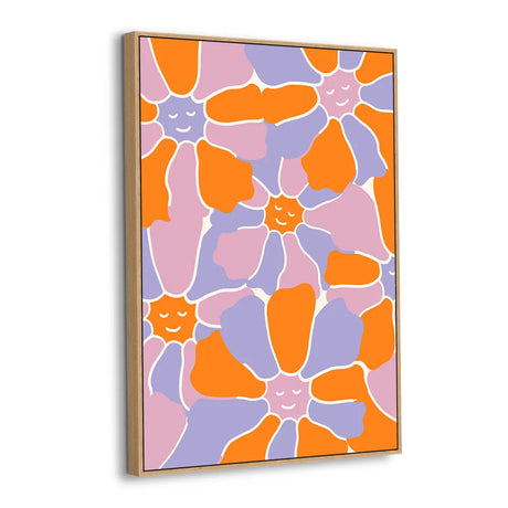 Smiley Petal Parade Canvas Wall Art