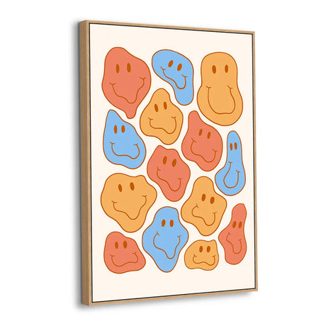 Smiling Blobs Canvas Wall Art