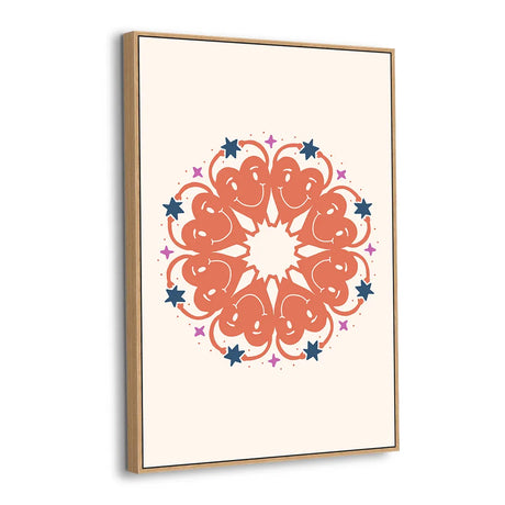 Smiling Radiance Mandala Canvas Wall Art