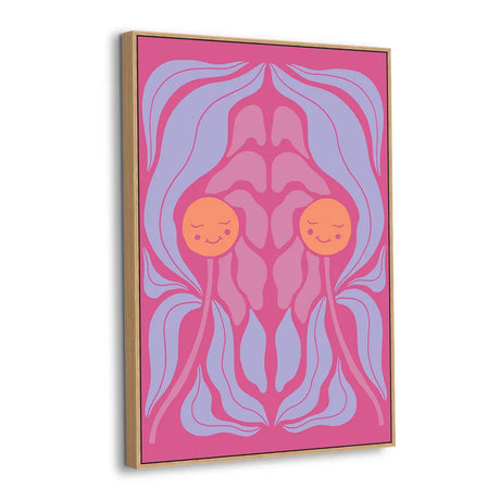 Smiling Suns Abstract Canvas Wall Art