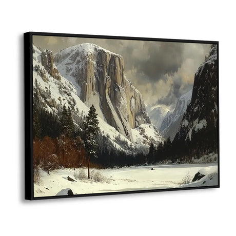 "Snowy Mountain Majesty"  – A Winter Wonderland - Canvas Wall Art