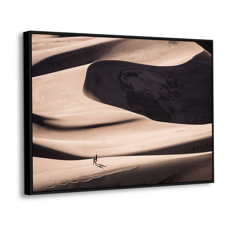 Solitary Journey - Desert Dunes Canvas Wall Art