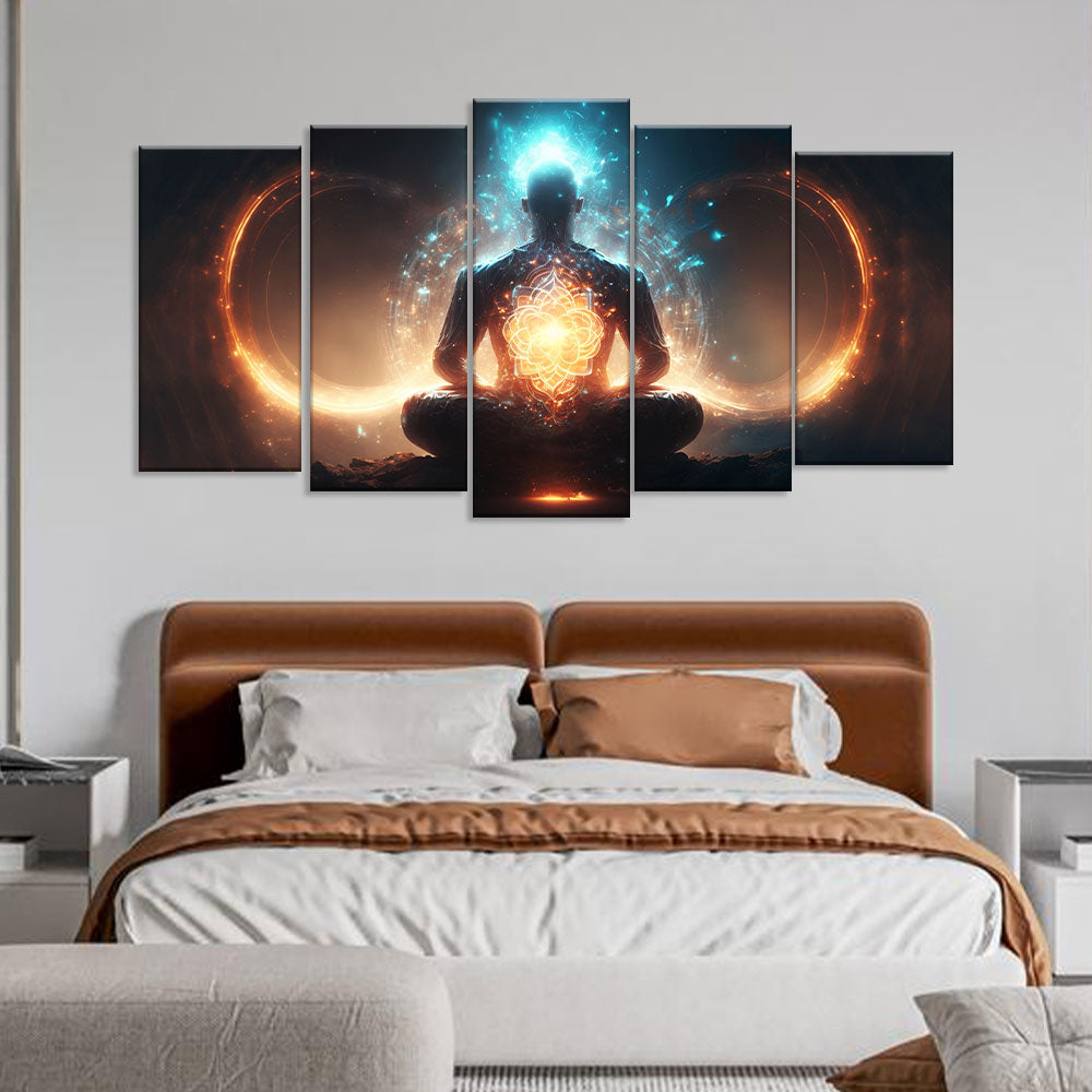 Spiritual Awakening Meditation Canvas Wall Art