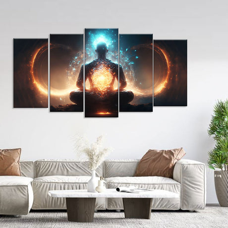 Spiritual Awakening Meditation Canvas Wall Art