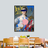 Splash Classic Woman Graffiti Canvas Wall Art