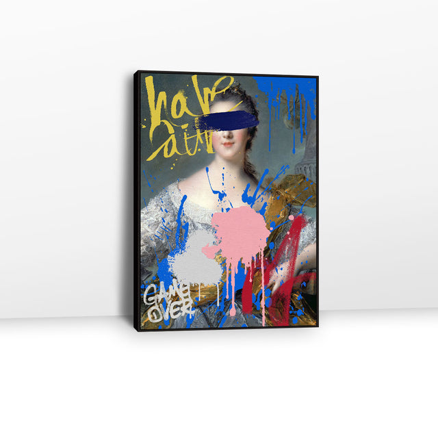 Splash Classic Woman Graffiti Canvas Wall Art