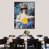 Splash Collage Art Woman Graffiti Canvas Wall Art