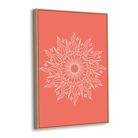 Starlit Bloom Mandala Canvas Wall Art