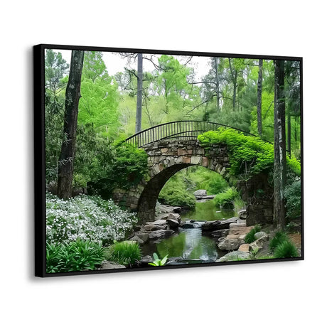 Stone Bridge Serenity Canvas Wall Art