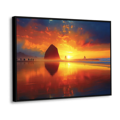 Stunning Sunset at the Beach Canvas Wall Art