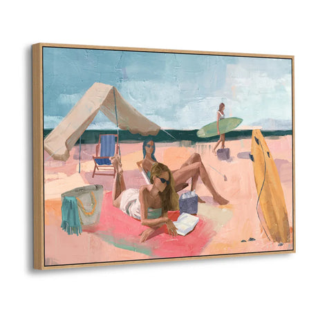 Summertime Bliss: Coastal Companions Canvas Wall Art