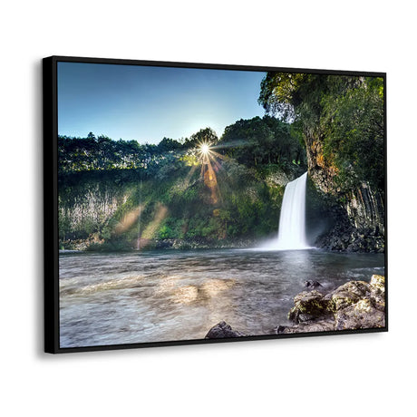 Sunrise Serenity Waterfall Canvas Wall Art