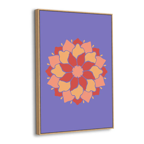 Sunset Bloom Mandala Canvas Wall Art