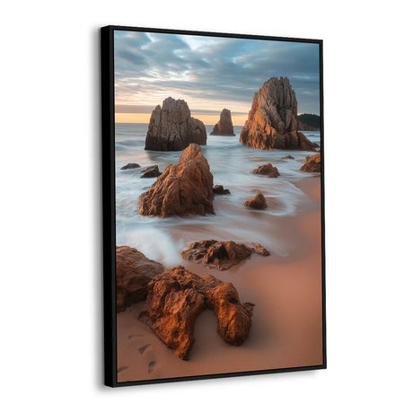 Sunset Coastal Rockscape Canvas Wall Art