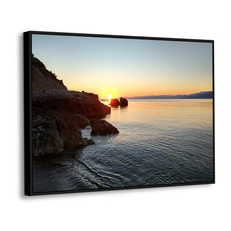 Sunset Shores - Coastal Horizon Canvas Wall Art
