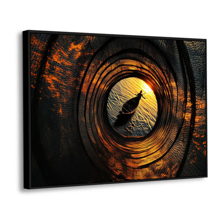 Sunset Silhouette Canvas Wall Art