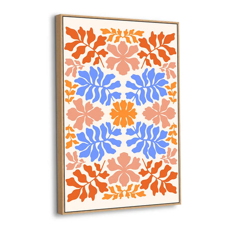 Symmetry in Bloom Botanical Canvas Wall Art
