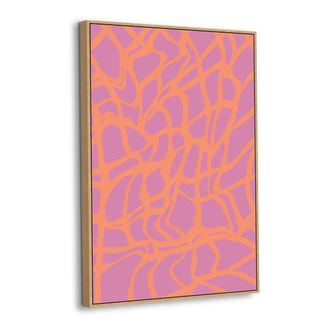 Tangled Sunset Lines Canvas Wall Art