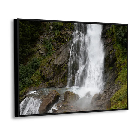 Thundering Cliffside Waterfall Canvas Wall Art