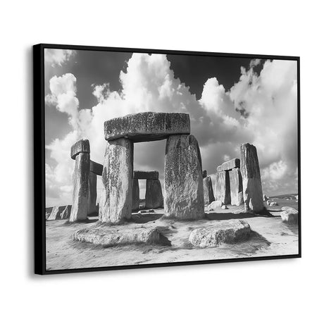 "Timeless Stones" Black & White Canvas Wall Art