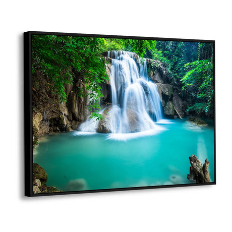 Tranquil Azure Falls Canvas Wall Art