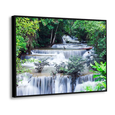 Tranquil Cascade Layers Canvas Wall Art