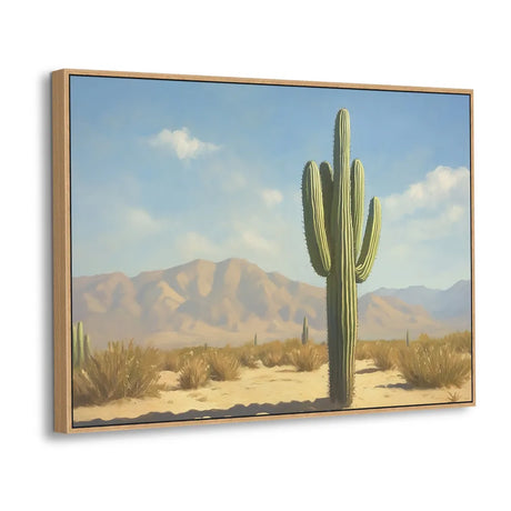 Tranquil Desert Cactus Landscape-Canvas Wall Art