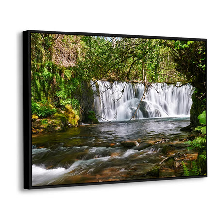 Tranquil Forest Cascade Canvas Wall Art