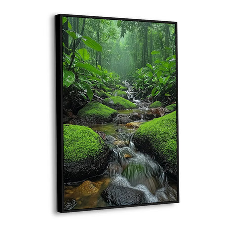 Tranquil Forest Stream Canvas Wall Art