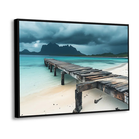 Tranquil Pier Coastal  A Perfect Ocean-Inspired Decor - Canvas Wall Art
