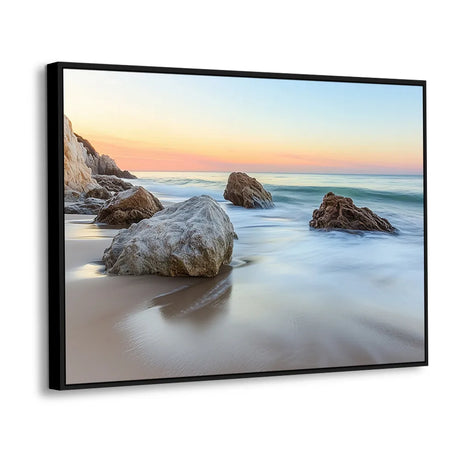 "Tranquil Sunset Beach"– Capturing Serenity By The Sea- Canvas Wall Art