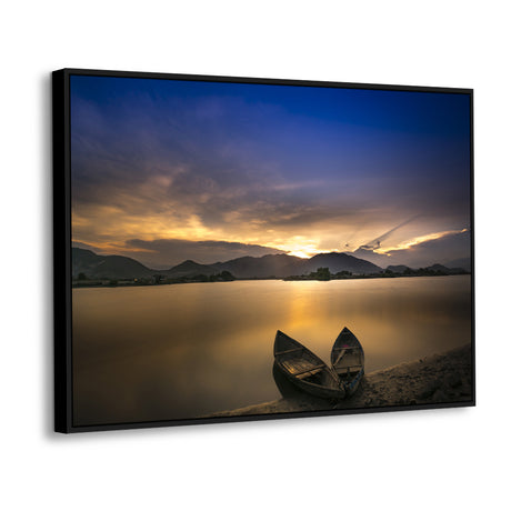 Tranquil Sunset On The River Canvas Wall Art