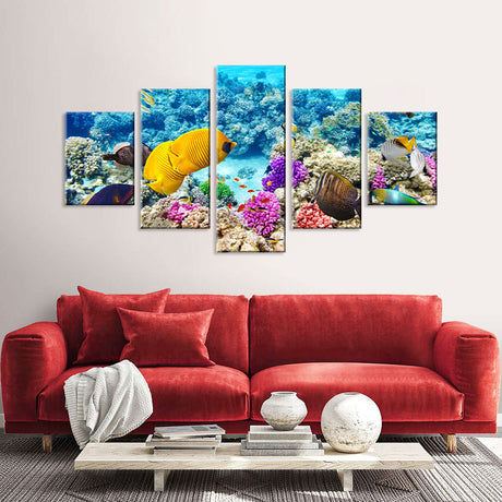 Colorful Coral Reef Canvas Wall Art