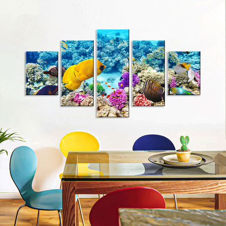 Colorful Coral Reef Canvas Wall Art