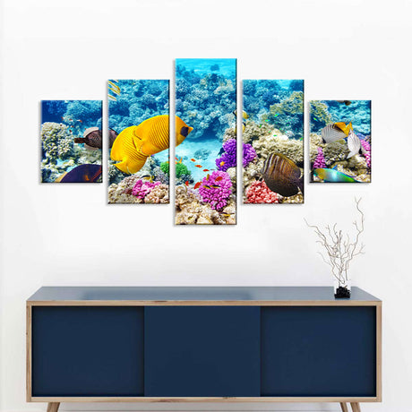 Colorful Coral Reef Canvas Wall Art