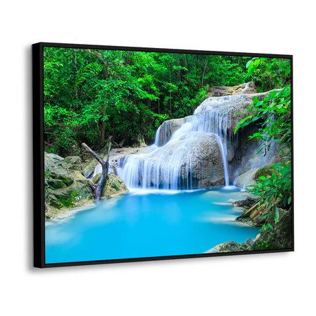 Turquoise Dream Waterfall Canvas Wall Art
