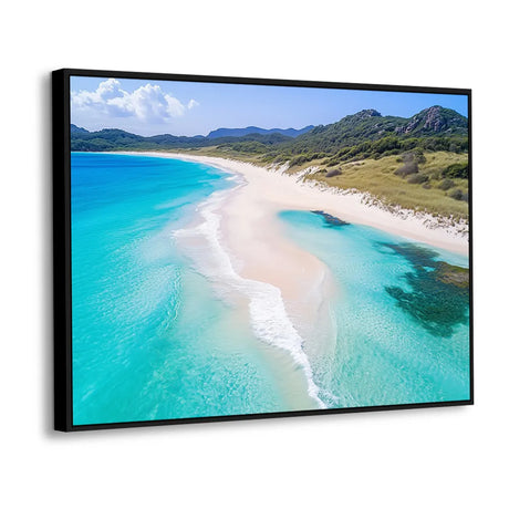 Turquoise Paradise Scenic Beach Decor - Canvas Wall Art