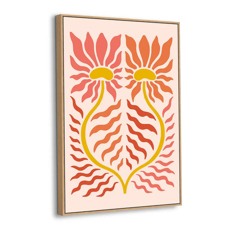 Twin Bloom Harmony Canvas Wall Art