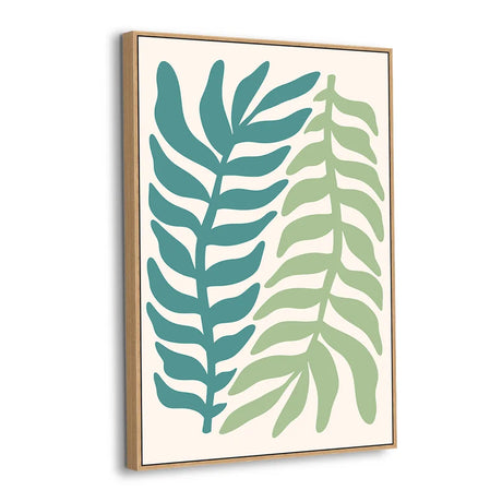 Twin Fern Harmony Canvas Wall Art