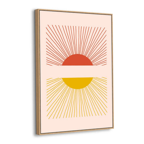 Twin Horizons Sunset and Sunrise Canvas Wall Art