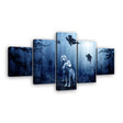 Two Wolves In A Mystic Forest Canvas Wall Art