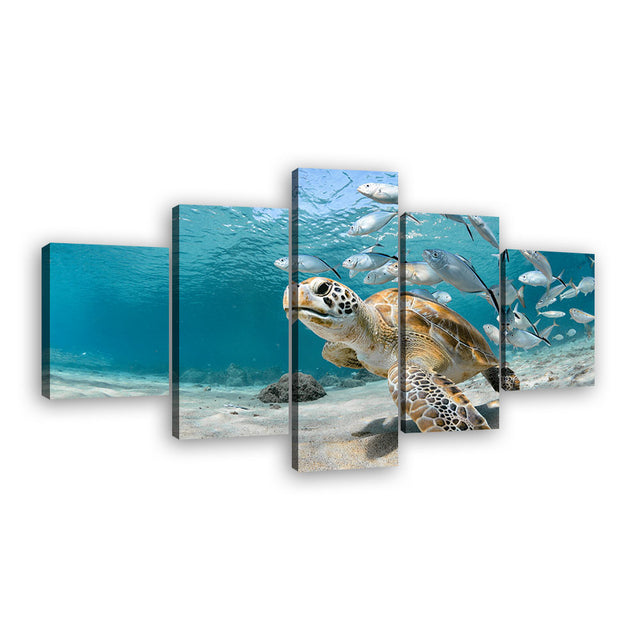 Underwater Sea Turtle Canvas Wall Art