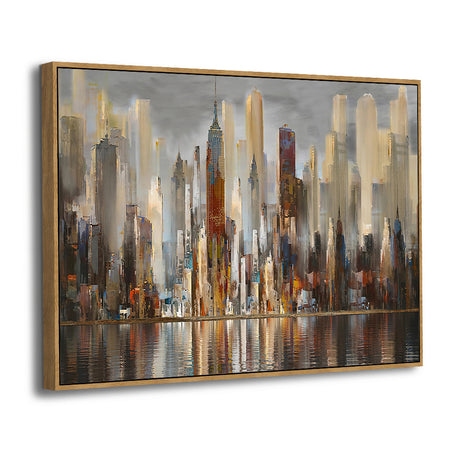 Urban Reflection - New York City Skyline Canvas Wall Art