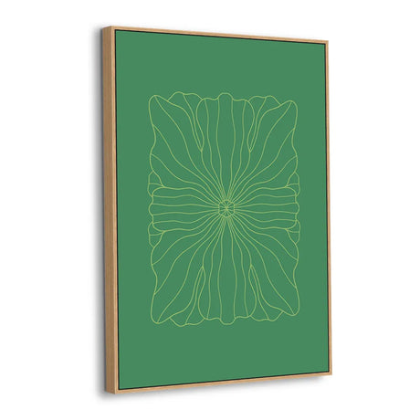 Verdant Bloom Minimalist Line Art Canvas