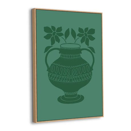 Verdant Bloom Vase Canvas Wall Art