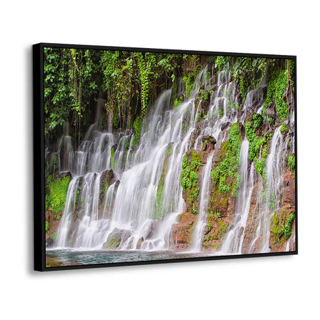 Verdant Cascade Serenity Canvas Wall Art
