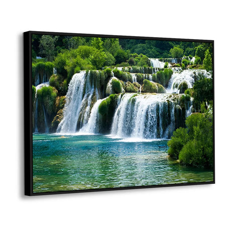 Verdant Cascade Symphony Canvas Wall Art