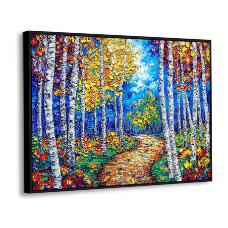 Vibrant Forest Path Canvas Wall Art
