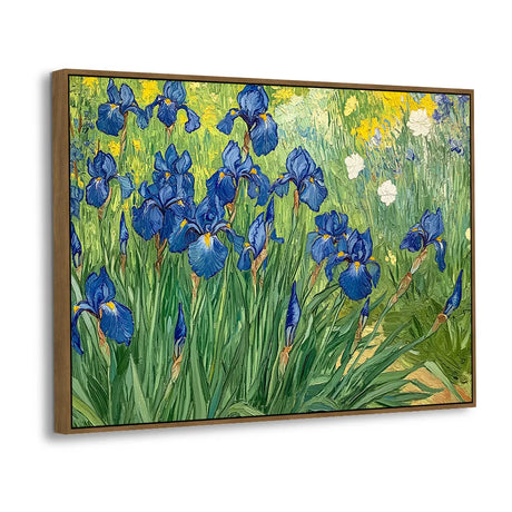 Vibrant Irises In Bloom Canvas Wall Art